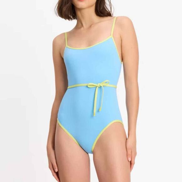 Kate Spade Colorblock Belted One-piece Swimsuit Size Medium - Picture 1 of 8
